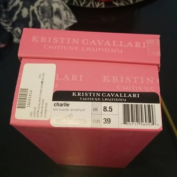 💕KRISTIN CAVALLARI💕 Suede Studded Loafer Mules ~ Amethyst 8.5 New in Box - Picture 11 of 12